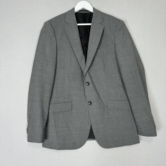 Theory Blazer Mens 42R Gray Malcolm New Tailor 2 Button Wool Blend Suit Jacket - Picture 1 of 12